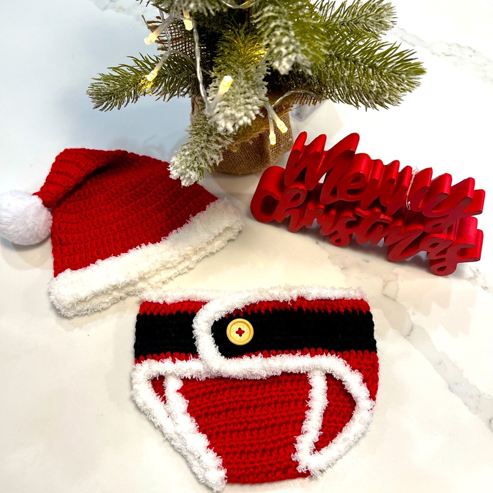 So-dorable -Santa Hat and Diaper Cover